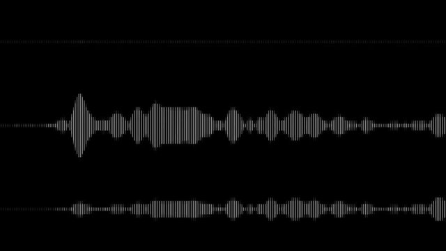 Audio Spectrum Array, Digitized. Blocky and pixelated resolution/frequency wave form elements, simulated at a low and distorted bit rate.