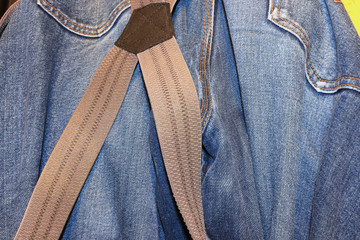 jeans with suspenders