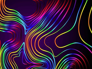 Abstract colorful topographic contours lines of mountains background. Topography map art curve drawing. vector illustration.