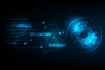 Vector abstract background shows the innovation of technology and technology concepts.