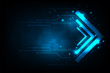 Obraz premium Vector technology in the form of arrows.