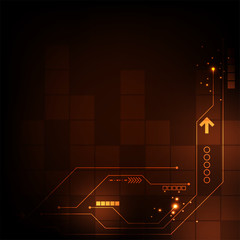 Fototapeta premium Vector technology in electronic circuit concept.
