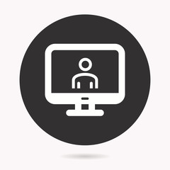 Laptop - vector icon.