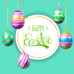 Happy easter Greeting Card,vector illustration