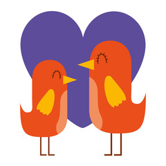 beauty birds lovely heart love decoration