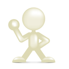 ガッツポーズ・立体人物