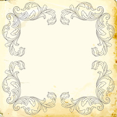 Vector baroque of vintage elements for design. 