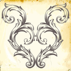 Classical baroque vector of vintage element for design. Decorative design element filigree calligraphy vector. You can use for wedding decoration of greeting card and laser cutting.