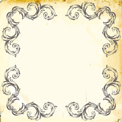 Classical baroque vector of vintage element for design. Decorative design element filigree calligraphy vector. You can use for wedding decoration of greeting card and laser cutting.
