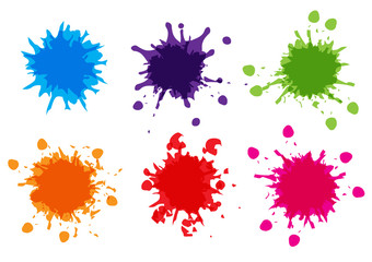 vector color paint splatter,splatter pack collection,illustration vector design
