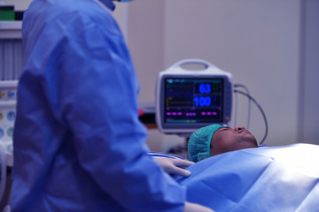 Team surgeon at work on operating room in hospital