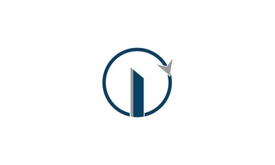 building city real estate logo element, realty property investment logo, financial logo creative market growth business arrow logo design concept