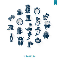 Saint Patricks Day Isolated Icon Set