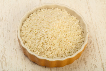 Raw rice heap