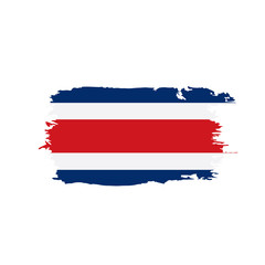 Costa Rica flag, vector illustration