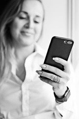 Young adult girl with phone