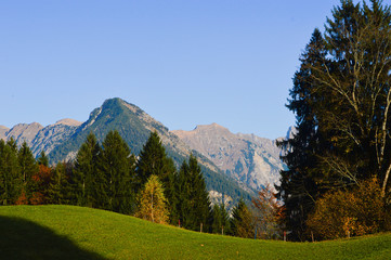 Fototapeta na wymiar Oberstdorfer Alpen im Herbst .