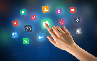 Hand touching apps