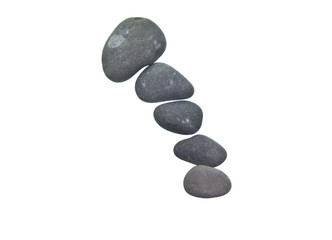 Fototapeta na wymiar sea stones isolated on white background