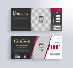GIFT VOUCHER Template. Blank space for images.