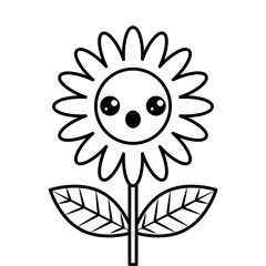 cute kawaii surprise flower decoration cartoon