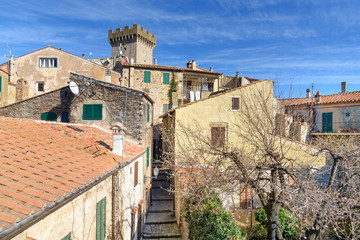 Fototapeta na wymiar medieval town of Capalbio, Grosseto province, Tuscany, Italy