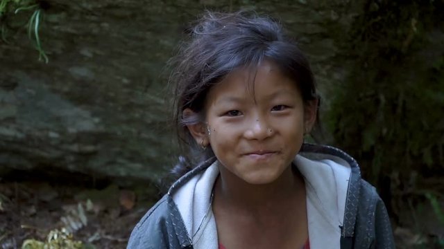 Portrait of a smiling Nepalese girl