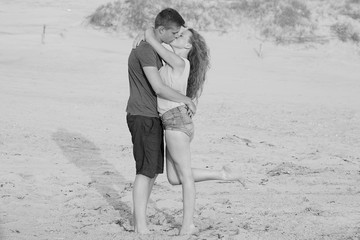 Love couple at the beach
