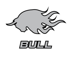bull head flame logo illustration , logo design illustration , designed for brand and identity
