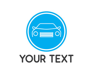 car in circle logo illustration , logo design illustration , designed for brand and identity