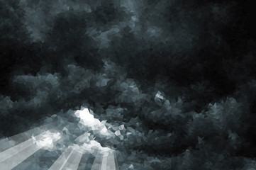 Vector polygonal Storm Sky