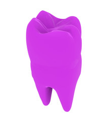 Colorful tooth. 3d illustration