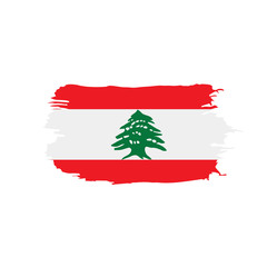 Lebanese flag, vector illustration