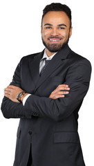 African business man isolated on white