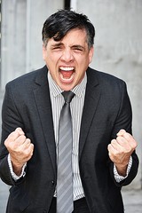 Angry Intelligent Business Man Entrepreneur