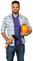 Industrial worker isolated on the white background