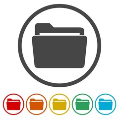 File icon, Folder icon, 6 Colors Included