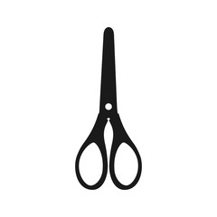 Silhouette of closed scissors