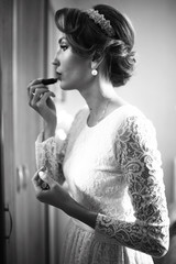 Obraz premium Wedding black and white photo poster