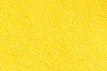 Yellow felt texture . Close up 