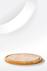 kitchen desk space and white background 