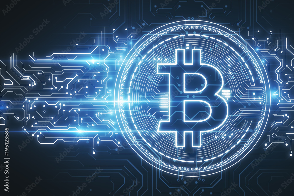 Poster digital bitcoin background