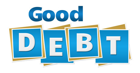 Good Debt Blue Blocks Text 