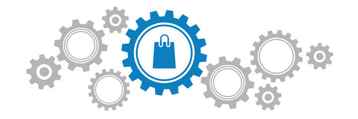 Zahnräder Banner - Tüte