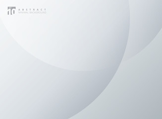 Abstract simple circles overlay white and gray minimal modern elegant background.