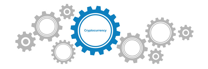 Zahnräder Banner - Cryptocurrency