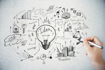 Brainstorm and finance concept