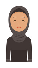 An arab woman wearing ethnic costumes is smiling