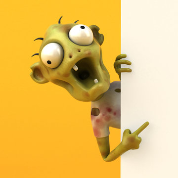 Fun zombie - 3D Illustration