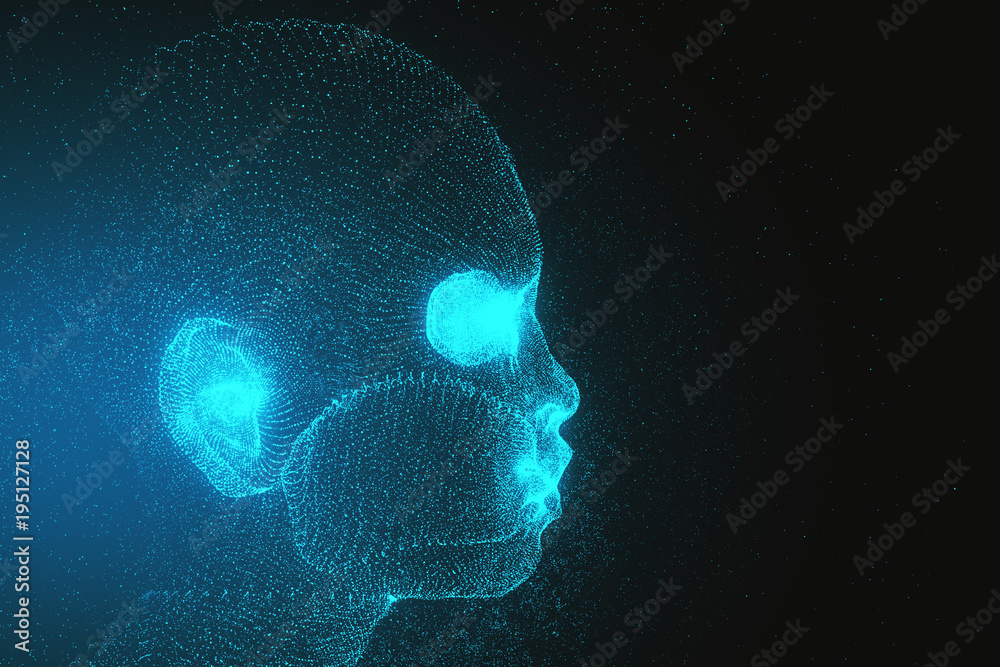 Poster cyberspace and robotics concept
